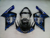 Kawasaki NINJA ZX6R 2003-2004 Injection ABS Fairing - Flame - Black Blue - MFS3710